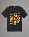 Savage tiger graphic t-shirt front view