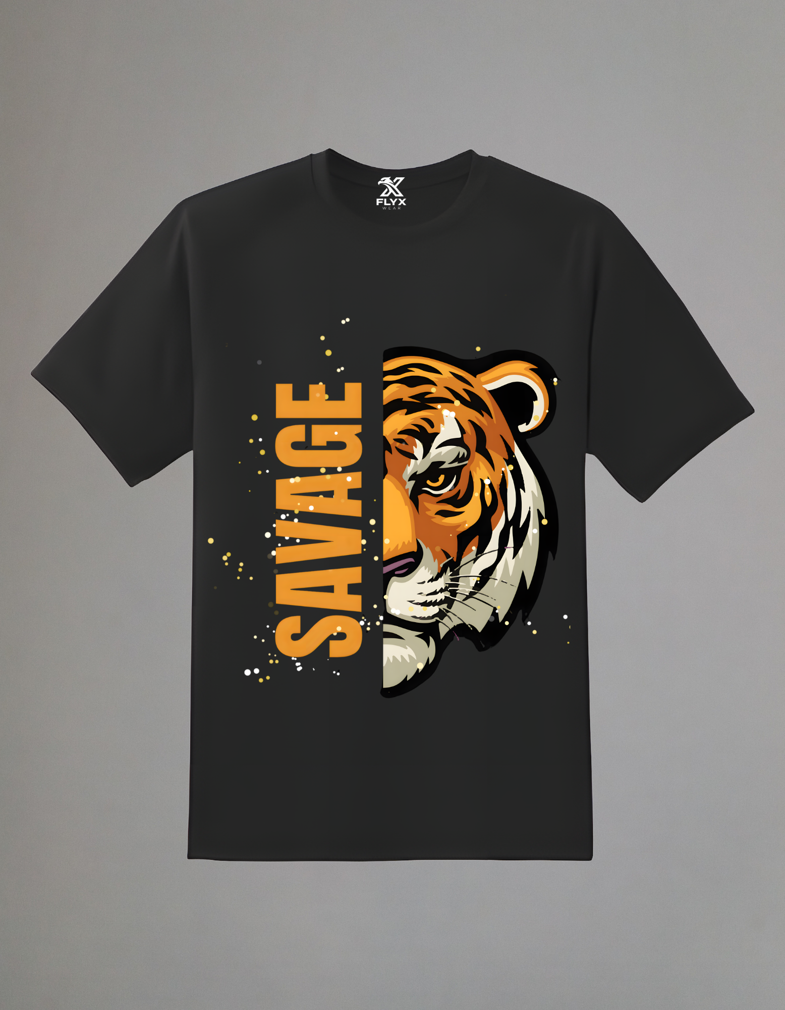Savage tiger graphic t-shirt front view