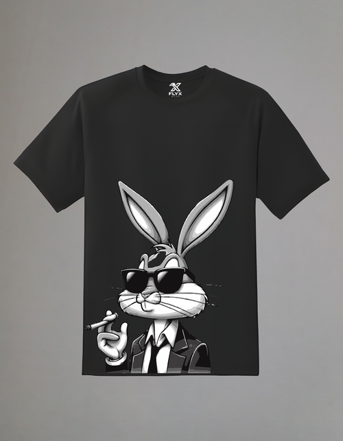 Cool Bunny Graphic T-Shirt - Front