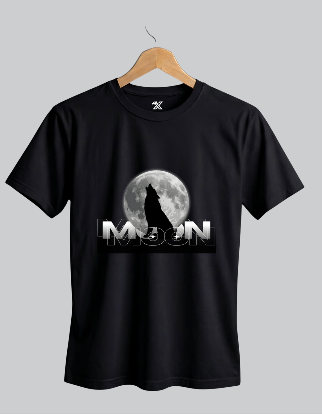 FlyXWear Moon Wolf Graphic T-Shirt for Men