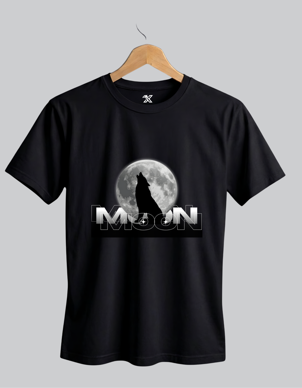 FlyXWear Moon Wolf Graphic T-Shirt for Men