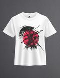 Samurai Spirit Japanese warrior graphic t-shirt front view