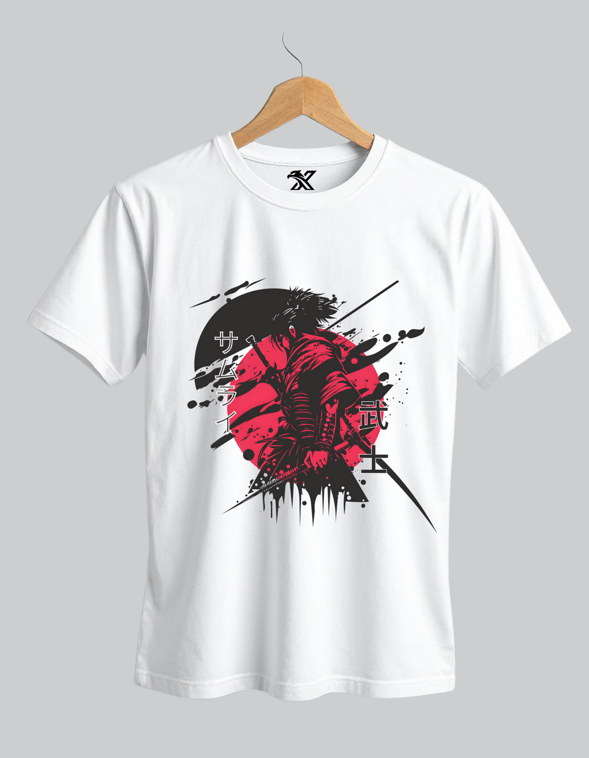FlyXWear Samurai Spirit Japanese Warrior Graphic T-Shirt for Men