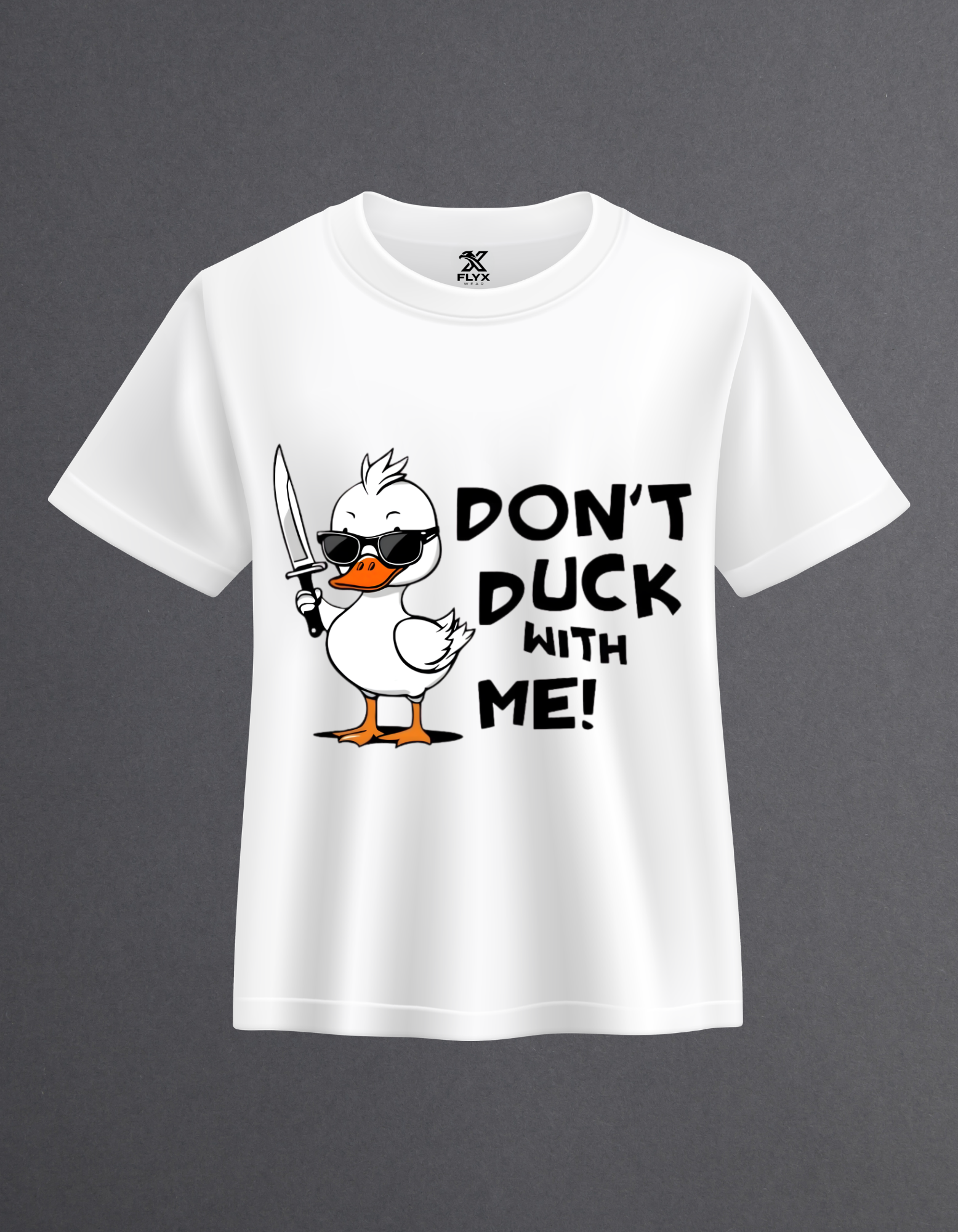 Don't Duck With Me funny duck graphic t-shirt front view